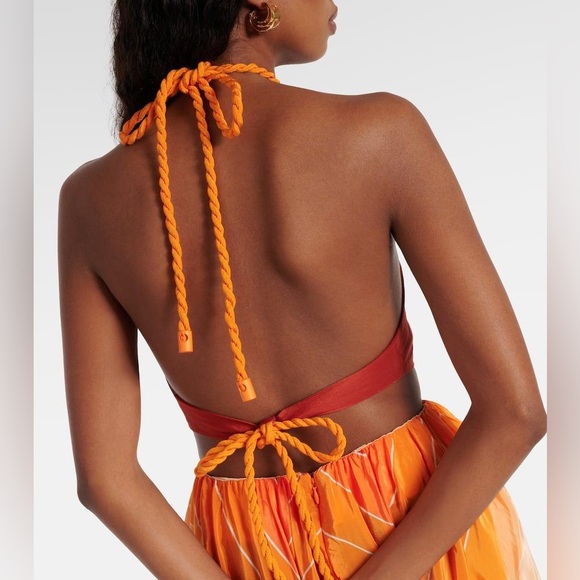 NWT FARM Rio Orange Star Maxi Dress - Picture 5 of 9